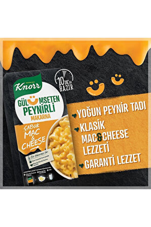 Knorr Çabuk Mac & Cheese Peynirli Makarna 212 Gr x 4 Adet