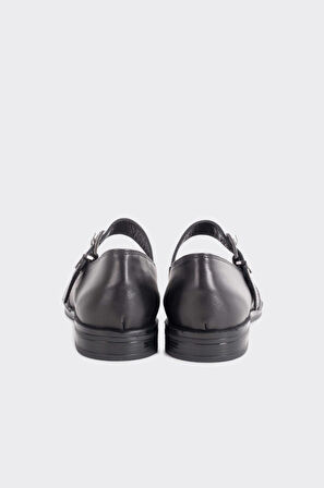 Hakiki Deri Bilekten Bantlı Kadın Babet 