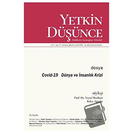 Yıl: 3 Sayı: 11 Temmuz, Ağustos, Eylül 2020