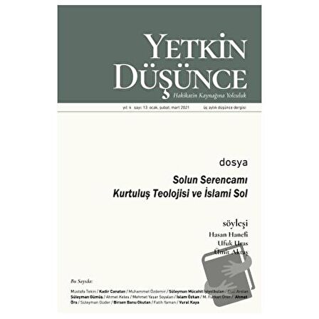 Yıl: 4 Sayı: 13 Ocak, Şubat, Mart 2021