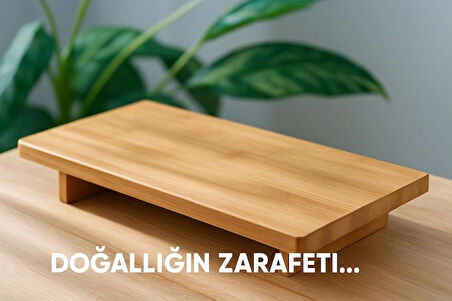 Bambu dikdörtgen sunum tepsisi 