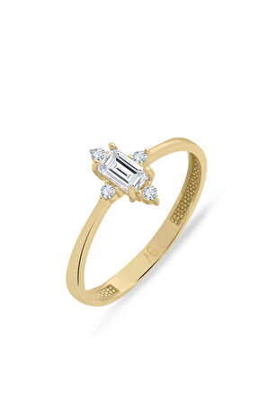 Baget Taşlı Minimal Kombin Yüzük