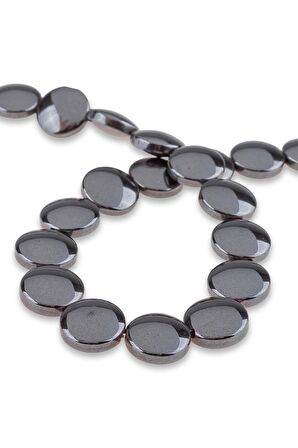 10 MM Yassı Hematit Doğal Taş Dizi