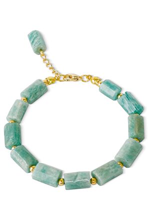 Amazonit Taşı Doğal Taş Bileklik