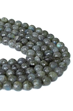 10 MM Faset Kesim Labradorit Taşı Dizi