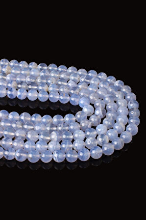 8 MM Mavi Akik Taşı Dizi