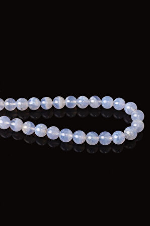 8 MM Mavi Akik Taşı Dizi