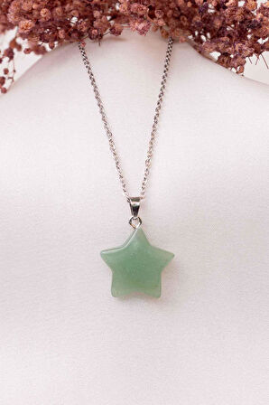 Yıldız Aventurin Taşı Kolye