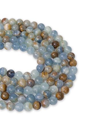 8 MM Mavi Kalsit Taşı Dizi