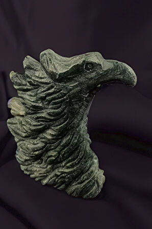 Kartal Figürlü Yosunlu Akik Taşı