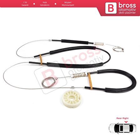 Audi Q7 MK1 4L 4LB 2006-2015 5-Kapı SUV 4L0839462 İçin Elektrikli Arka Sağ Cam Kriko Tamir Seti