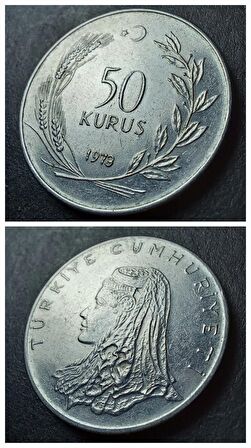 1973 Akmonital 50 Kuruş ÇÇT+/ÇA Eski Madeni Para - 3996366393768df94c