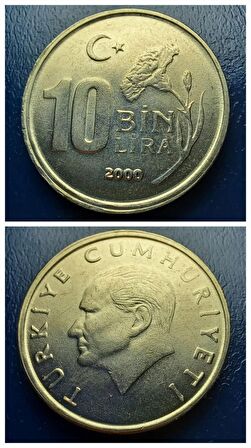 10.000 Lira (2000) ÇİL Eski Madeni Para - 3996366428b3632c05