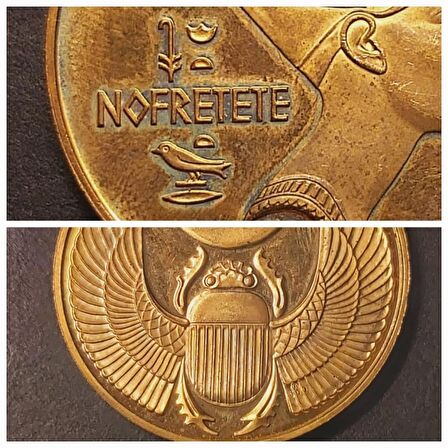 NOFRETETE A900 - Skarabeus A900 - 21.67gr 22 ayar A 900 Altın Madalya - Khepri - Scarab