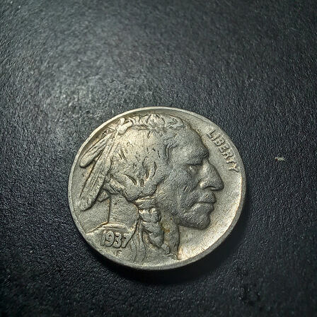 1937 Amerika 5 Cent Kızılderili-Bufalo ÇÇT+ Eski Yabancı Madeni Para 399636657af0f60662