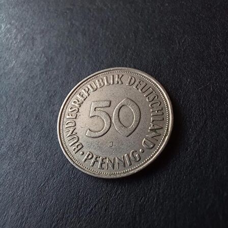 1968 Almanya 50 pfennig ÇÇT+ Darphane işareti J - 399636668bfd124f44