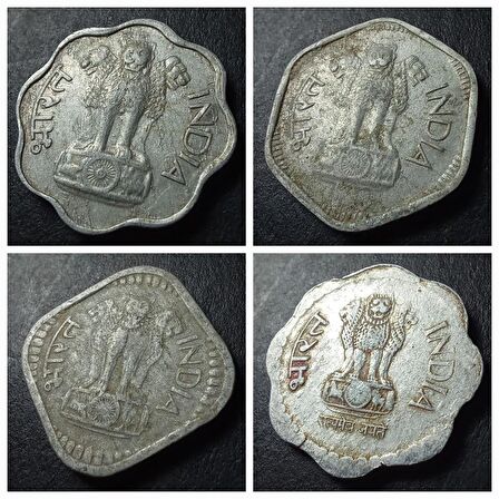 1967 - 1987 Hindistan 2/3/5/ 10 paise - Scallop Shape, Alüminyum - 39963667360d5e9a2a