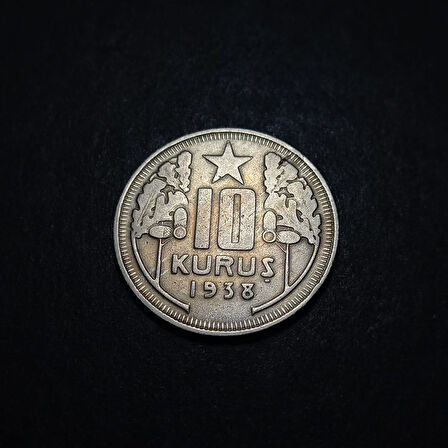 Escoines Koleksiyon (1938) 10 Kuruş 1938 ÇÇT+/CA eski madeni para - 39963669da83781bb2