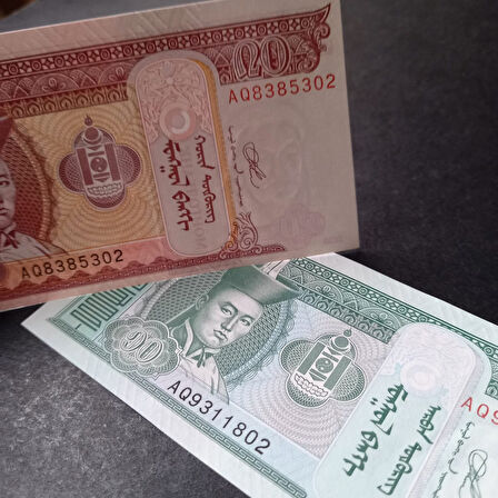 Escoines Koleksiyon 39963675dd6388cbc7 2020 Moğolistan 10/20Tugrik takım eski yabancı ÇİL kağıt para