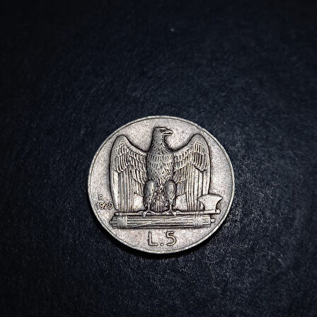 Escoines Koleksiyon 3996367671c21e2247 1929 Italya 5lire 5Gram Gümüş ÇÇT+ eski yabancı madeni para