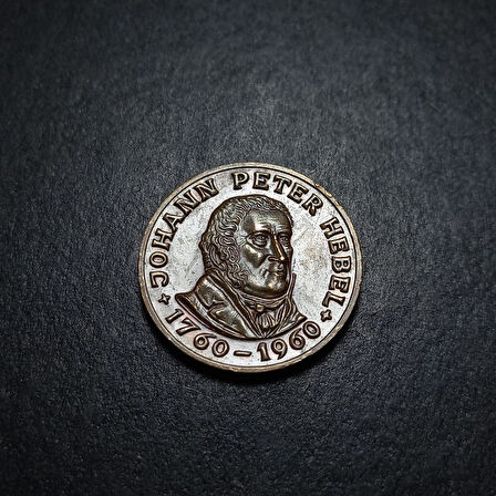 Escoines Koleksiyon Almanya 1Kreuzer Johann Peter Hebel 1760/1960 Bronz Hatıra Madalyon 6.2Gr. /25mm