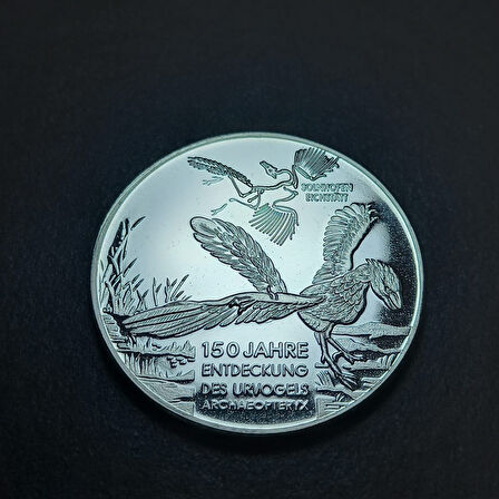 Escoines 93d2412e0 Almanya, Antik kuş Archæopteryx'in keşfinin 150.yılı Hatıra Madalya 16.6Gram 35mm
