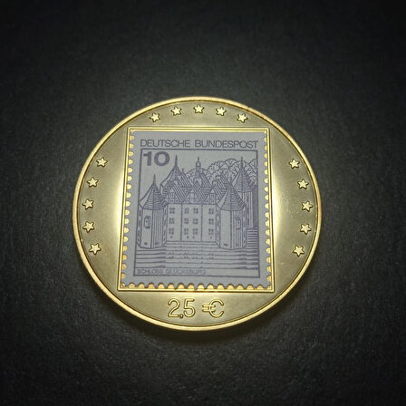 Escoines Koleksiyon 3676ac0bdbff1f 2.5 euro Alman Postası Hatıra Madalya 31.1Gram 39mm Nadir çıkar