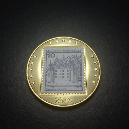Escoines Koleksiyon 3676ac0bdbff1f 2.5 euro Alman Postası Hatıra Madalya 31.1Gram 39mm Nadir çıkar