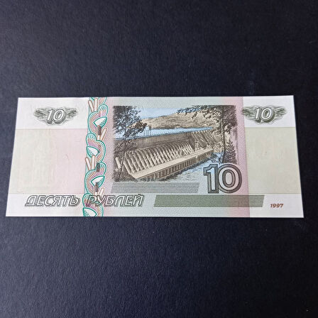 Escoines Koleksiyon 3996367e06387193e7 1997 Rusya 10Ruble Çil yabancı eski kağıt para