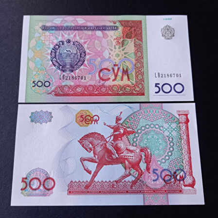 Escoines Koleksiyon 3996367e08f2f54777 1999 Özbekistan 500som ÇİL eski yabancı kağıt para