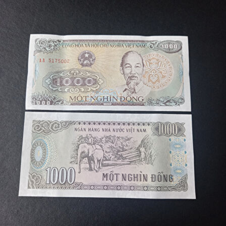 Escoines Koleksiyon 3996367e092dfc160a Vietnam 1000Dong 1988 Çil Yabancı Eski Kağıt Para