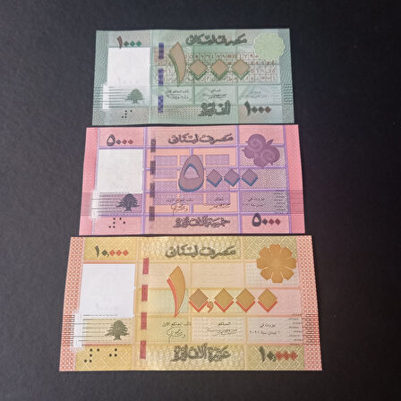 Escoines Koleksiyon 3996367e0f3315cd25 Lübnan 1000/5000/10.000 Livres ÇİL Yabancı Eski Kağıt Para