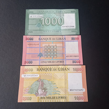 Escoines Koleksiyon 3996367e0f3315cd25 Lübnan 1000/5000/10.000 Livres ÇİL Yabancı Eski Kağıt Para