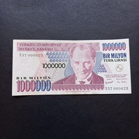 Escoines Koleksiyon 3996367e82d1df0892 7.Emisyon 1 Milyon Türk lirası CA/LEKELİ eski kağıt para