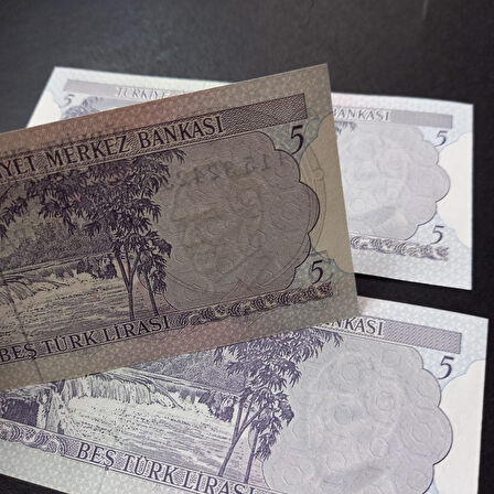 Escoines Koleksiyon 3996367e87a0bc5f78 ÇİL 6.Emisyon 2.Tertip I15 5 Türk Lira Seri takipli ÇİL para