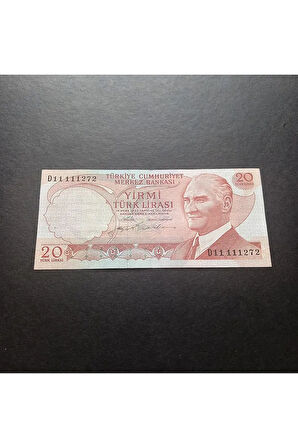Escoines Koleksiyon 3996367e87b9a54286 6. Emisyon 20 Türk Lirası Ça/çt GÜZEL NUMARA eski Kağıt Para