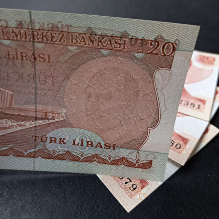 Escoines Koleksiyon 3996367e87c5bc8522 6. Emisyon 20 Türk lirası Seri takipli CA eski kağıt para