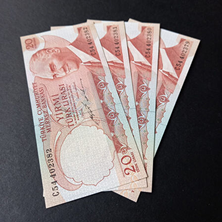 Escoines Koleksiyon 3996367e87c5bc8522 6. Emisyon 20 Türk lirası Seri takipli CA eski kağıt para