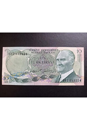 Escoines Koleksiyon 3996367e87e6e702cc 6.emisyon 10 Türk Lirası ÇT+/ÇÇT Baskı Mürekkep Hatalı Para