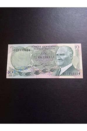 Escoines Koleksiyon 3996367e87e6e702cc 6.emisyon 10 Türk Lirası ÇT+/ÇÇT Baskı Mürekkep Hatalı Para
