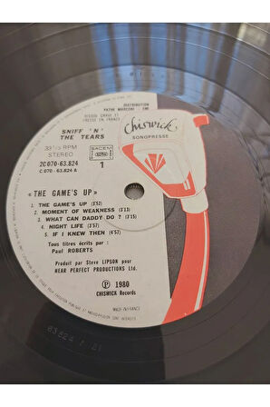 Escoines Koleksiyon 3996367eb1176b3719 1980 The Game's up - Sniff'n the tears vinyl 33lük plak