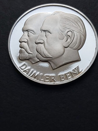 Escoines Koleksiyon 1886 Daimler-Benz 25 Gram Gümüş (999) Mercedes-Benz 100. Yılı Hatıra Madalyon