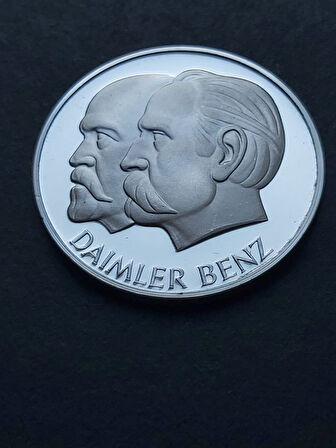 Escoines Koleksiyon 1886 Daimler-Benz 25 Gram Gümüş (999) Mercedes-Benz 100. Yılı Hatıra Madalyon