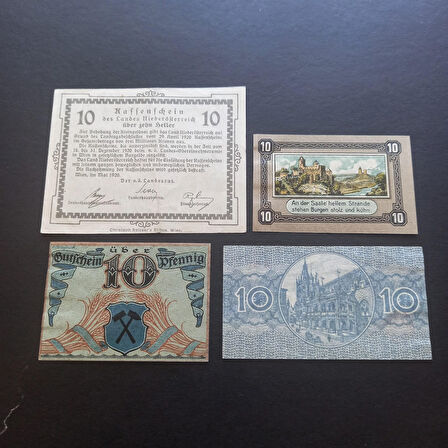 Escoines Koleksiyon 3996367f48a2cd0894 1918 - 1919 - 1920 Almanya Notgeld set ÇİL eski kağıt para