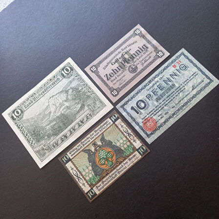 Escoines Koleksiyon 3996367f48a2cd0894 1918 - 1919 - 1920 Almanya Notgeld set ÇİL eski kağıt para