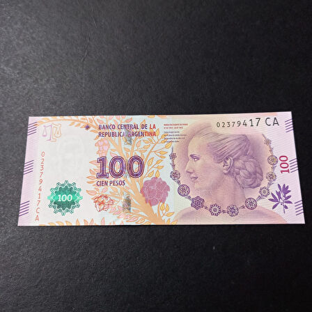 Escoines Koleksiyon 3996367f492d471cb5 Eva Peron Arjantin 100 Pesos ÇİL yabancı kağıt para
