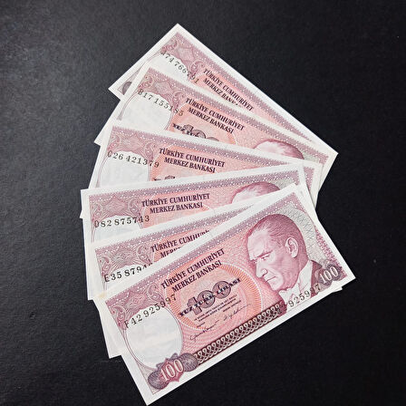 Escoines Koleksiyon 399636800df3e182ff A/B/C/D/E/F CA/ÇİL Harf Takımı 7.Emisyon 100Lira kağıt para