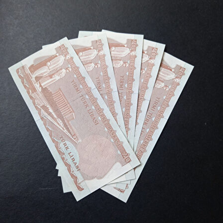 Escoines Koleksiyon 399636800dff3bdb02 ÇİL 6.Emisyon 3.Tertip 20TL Seri takipli ÇİL eski kağıt para