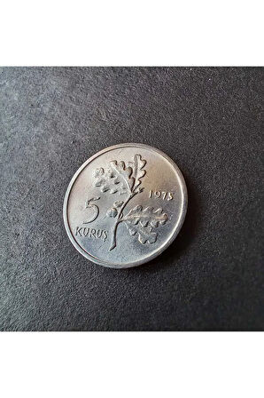 Escoines Koleksiyon 3996368014972802ff 1975 Alüminyum 5 kuruş ÇİL eski madeni para