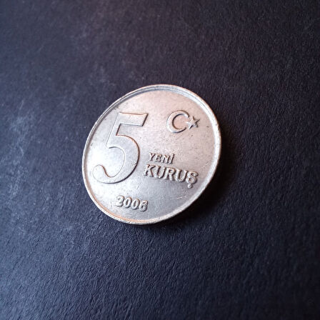 Escoines Koleksiyon 3996368014b9350d3b 2006 5 Yeni Kuruş ÇT/ÇÇT Eski Madeni Para
